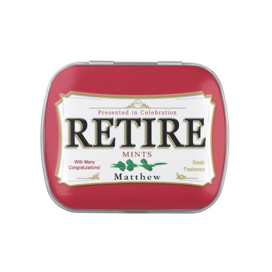 Retirement Gift Mint Tin - Retire Mints! (Top)