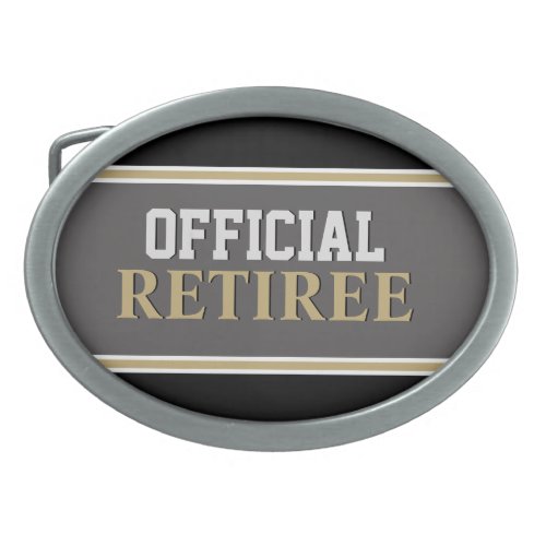 Retirement gift Official retiree belt buckle