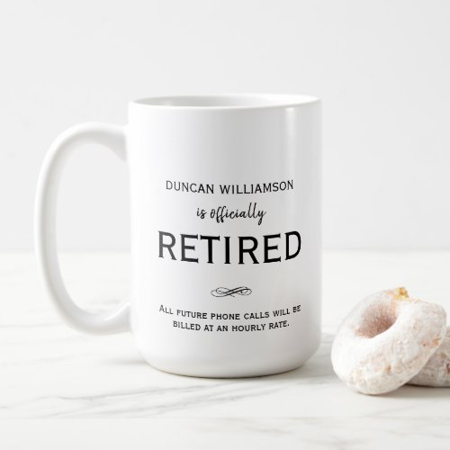 Retirement gift personalized humor mug