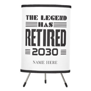 Retirement Gift The Legend Has Retired Tripod Lamp