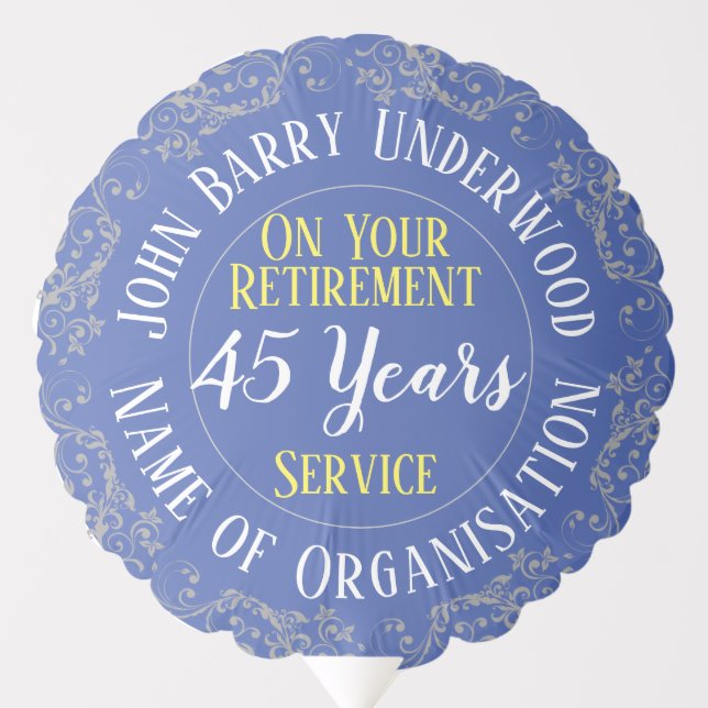 Retirement Gift with Years Served Balloon (Front)