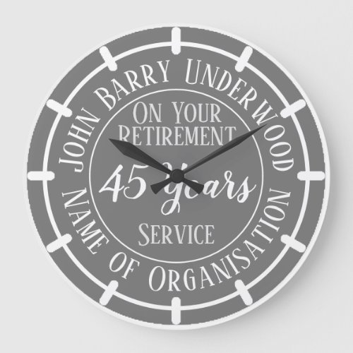 Retirement Gift with Years Served Large Clock