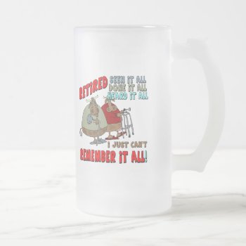 Retirement Gifts And Retirement T-shirts Frosted Glass Beer Mug by retirementgifts at Zazzle