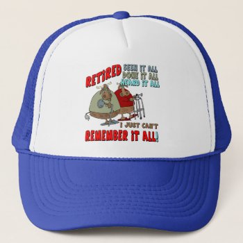 Retirement Gifts And Retirement T-shirts Trucker Hat by retirementgifts at Zazzle