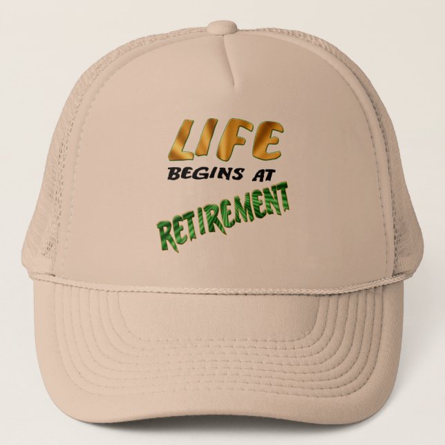 Retirement Gifts and Retirement T-shirts Trucker Hat (Front)