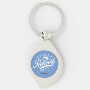 Retirement Gifts. Fisherman/woman. Editable name Keychain