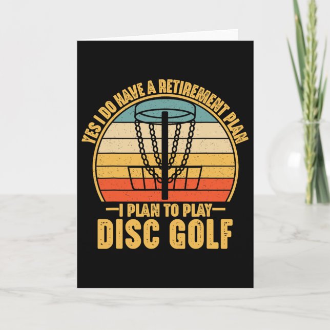 Retirement Gifts For Disc Golfers Funny Disc Golf  Card (Front)