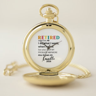 Retirement Gifts For Women, Personalized Retired C Pocket Watch