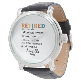 Retirement Gifts For Women, Personalized Retired C Watch