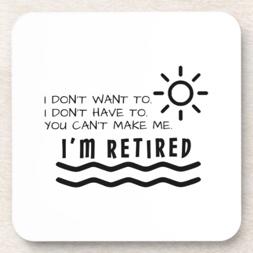 Retirement Gifts Funny For Men Women Dad Mom Beverage Coaster