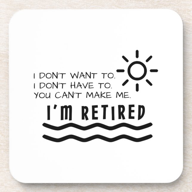Retirement Gifts Funny For Men Women Dad Mom Beverage Coaster (Front)