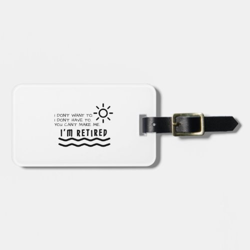 Retirement Gifts Funny For Men Women Dad Mom Luggage Tag