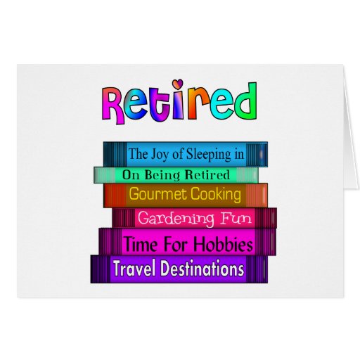 Retirement Gifts Unique Stack of Books Design Card | Zazzle