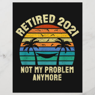 Retirement Gifts Vintage Retired 2021 Flyer