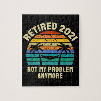 Retirement Gifts Vintage Retired 2021 Jigsaw Puzzle