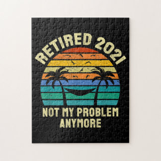 Retirement Gifts Vintage Retired 2021 Jigsaw Puzzle