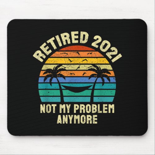 Retirement Gifts Vintage Retired 2021 Mouse Pad