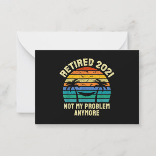 Retirement Gifts Vintage Retired 2021 Note Card