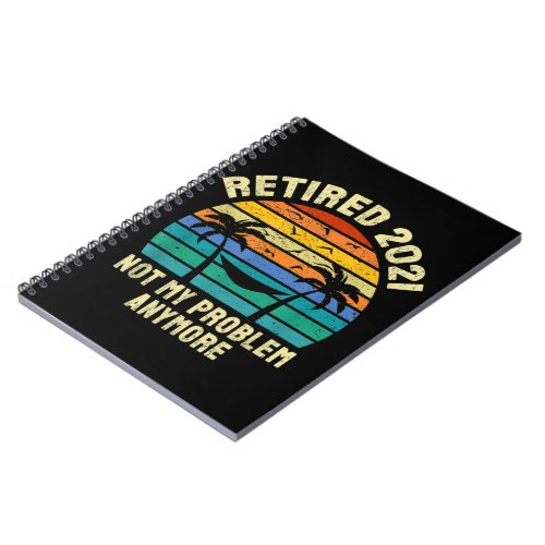 Retirement Gifts Vintage Retired 2021 Notebook