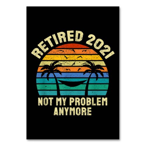 Retirement Gifts Vintage Retired 2021 Table Number