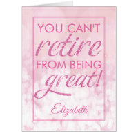 Retirement Glamorous Pink Oversized