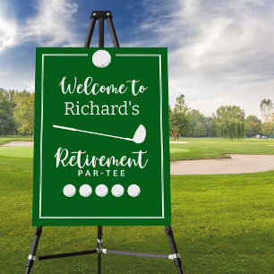 Retirement Golf Ball Tee Flag Modern Foam Board