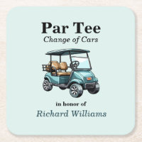 Retirement Golf Cart Par Tee Themed