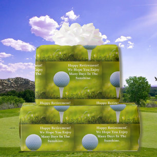 Retirement Golf Days Add Text & Name Wrapping Paper