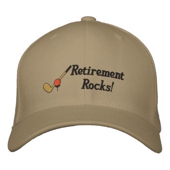 Retirement Golf Embroidered Hat by retirementgifts at Zazzle