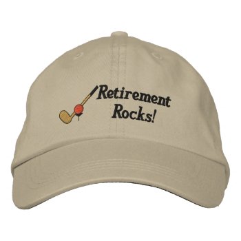 Retirement Golf Embroidered Hat by retirementgifts at Zazzle