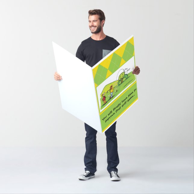 Retirement Golf Giant Greeting Card (In Situ)