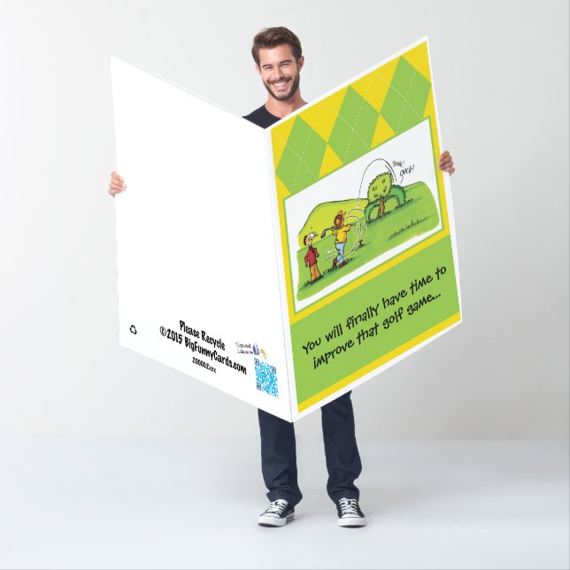 Retirement Golf Giant Greeting Card (In Situ)