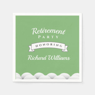 Retirement Golf Golfballs Formal Vintage Napkins