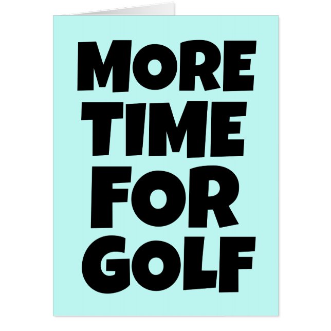 RETIREMENT GOLF GOLFER BIG GREETING CARD (Front)
