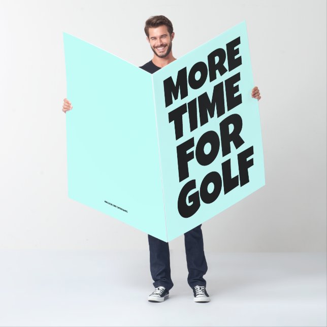 RETIREMENT GOLF GOLFER BIG GREETING CARD (In Situ)