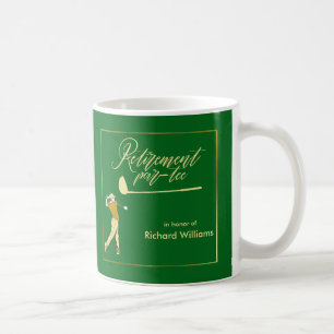 Retirement Golf Party Classic Green Golden Player Coffee Mug