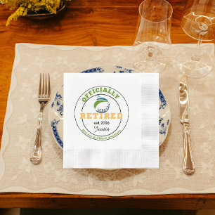 Retirement golf party decoration napkins