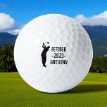 Retirement Golfer Birthday retired happy retiree Golf Balls<br><div class="desc">Retirement,  retiree,  player,  retiring,  Birthday. Perfect for dad,  grandad,  husband,  stepdad. Golfer gift idea.</div>