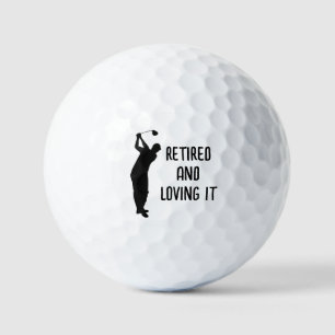Retirement Golfer Birthday retired happy retiree Golf Balls