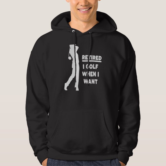 Retirement Golfer Retired Dad Golf Mom Golf Ball C Hoodie (Front)