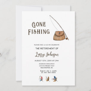  Retirement Gone Fishing Invitation