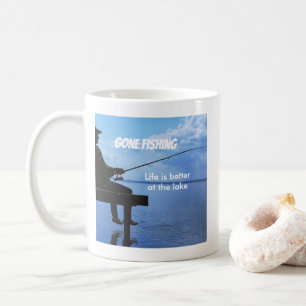 Retirement Gone Fishing Sunset Retired Fisherman Coffee Mug