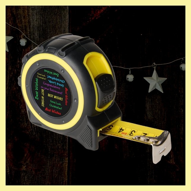 Retirement Good Luck Best Wishes Name, Gift Tool Tape Measure (Creator Uploaded)