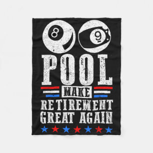 Retirement Great Retired Pool Player Billiards 8 L Fleece Blanket