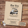 Retirement Grey Golf Cart Par Tee Themed Invitation