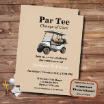 Retirement Grey Golf Cart Par Tee Themed Invitation at Zazzle