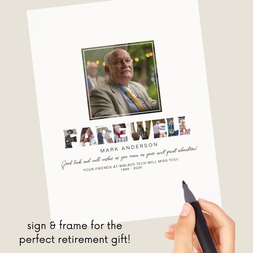 Retirement Guest Book Signable Write On Farewell