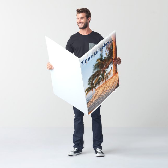 Retirement Hammock Giant Greeting Card (In Situ)