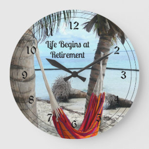 Retirement Hammock Large Clock
