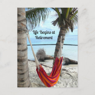 Retirement: Hammock on the Beach Postcard